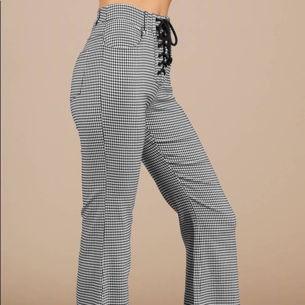 Honey Punch Gingham Pants (XS)